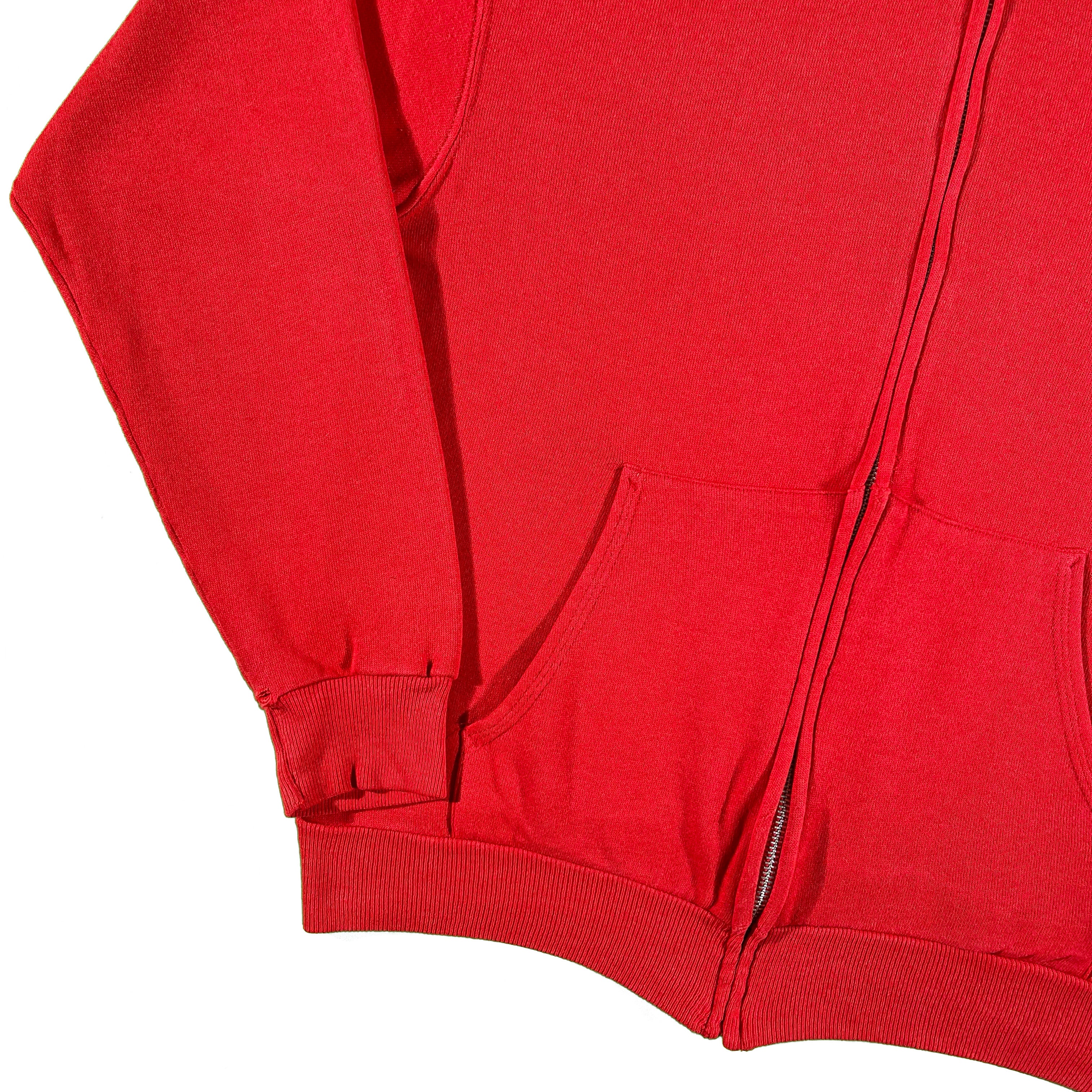 Faded red best sale zip up hoodie