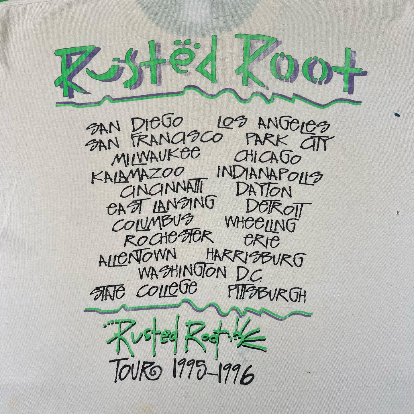 90s Rusted Root Thrashed Band Tee- XL