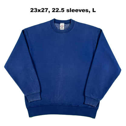 90s Super Heavyweight Blank Blue Sweatshirts- SELECT SWEAT