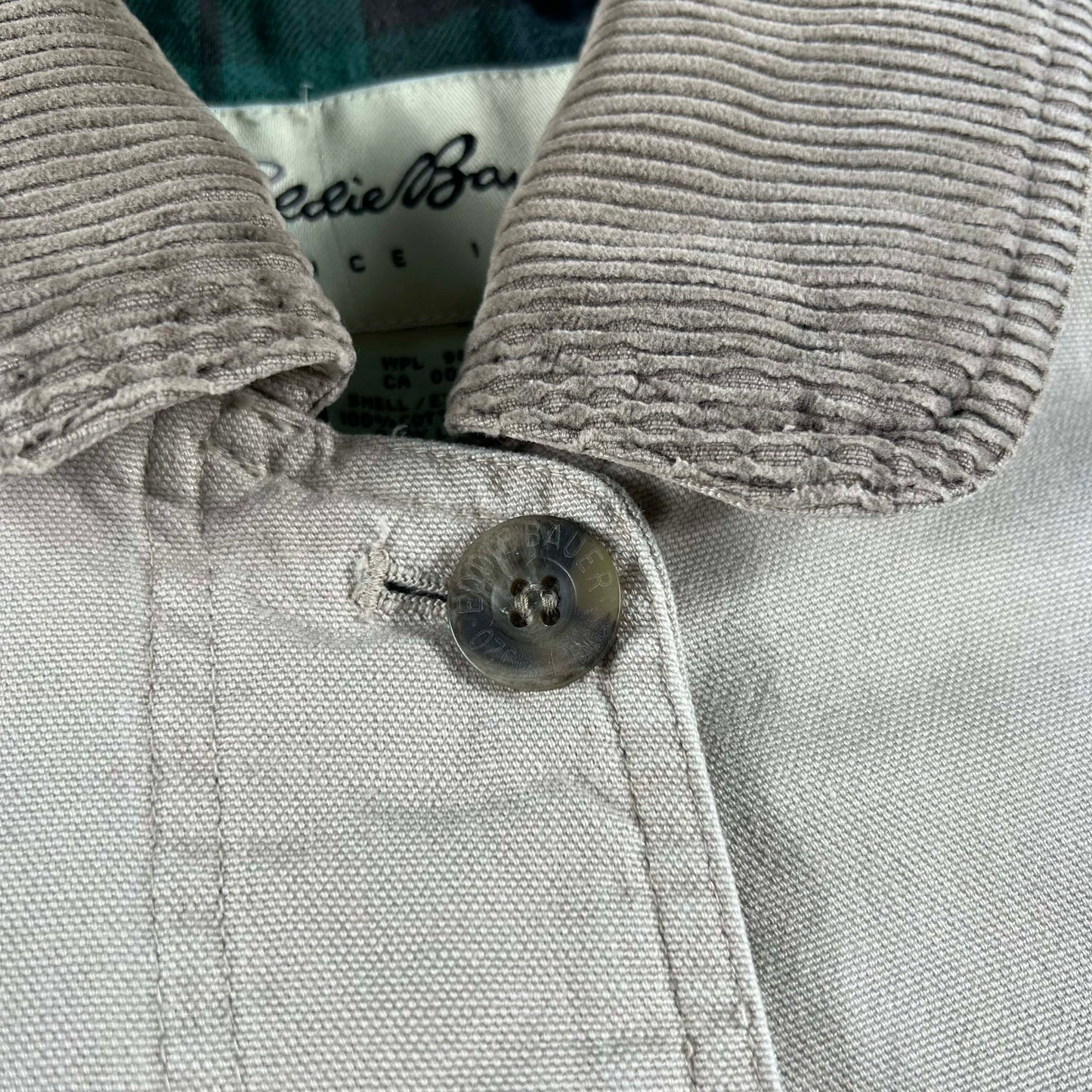 00s Eddie Bauer Flannel Lined Barn Coat- S