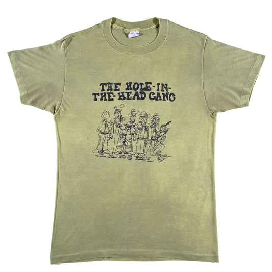 70s Overdyed Green 'Head and The Hole Gang' Tee- M