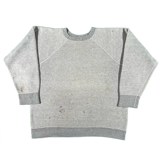 60s Boxy Grey Gusseted Sweatshirt- XS