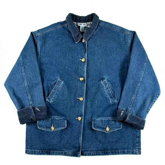 90s Cherokee Dark Wash Denim Barn Coat- L/XL