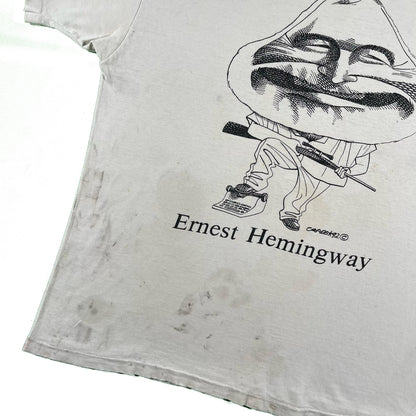 90s Thrashed Ernest Hemingway Tee- XL