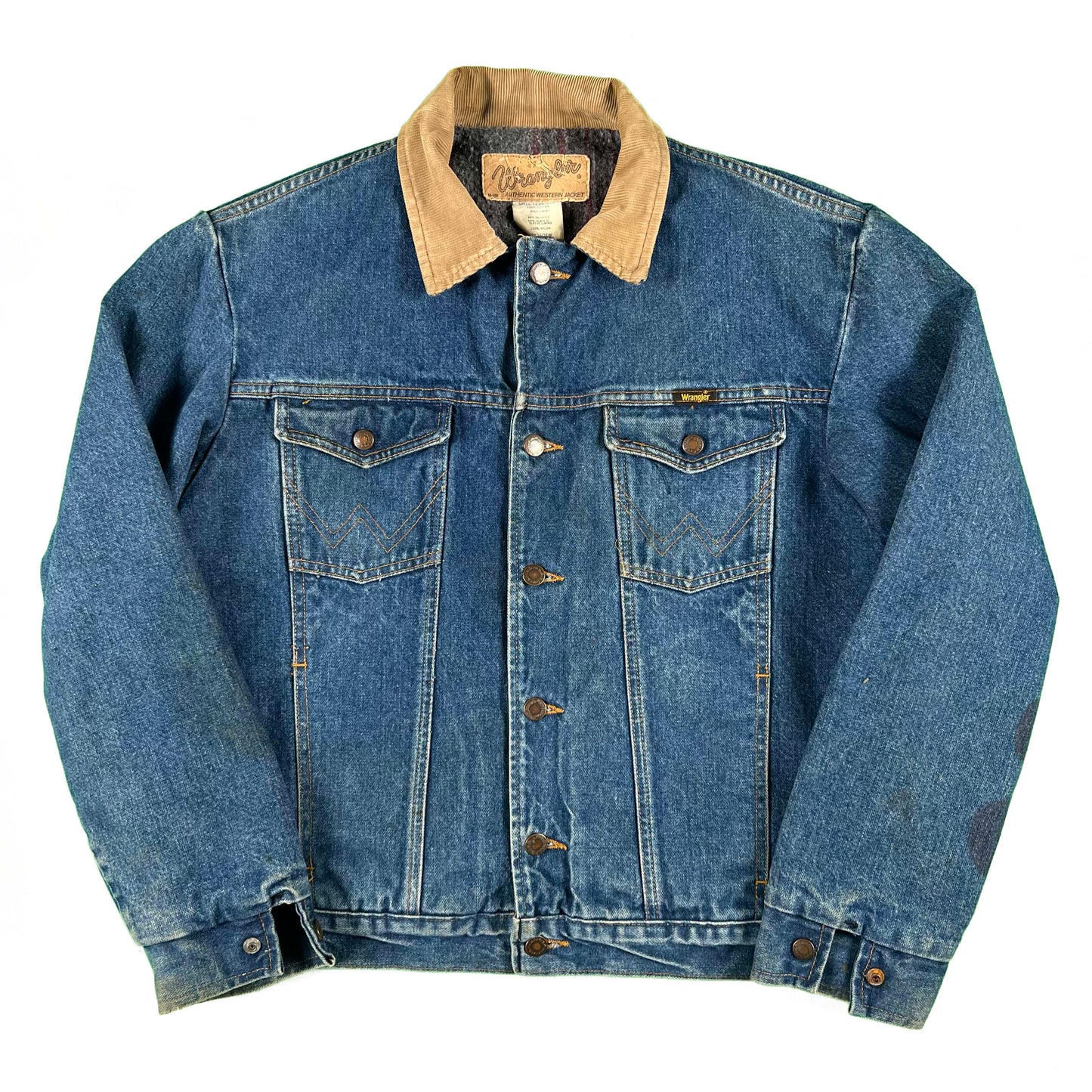 80s Blanket Lined Wrangler Denim Jacket- M