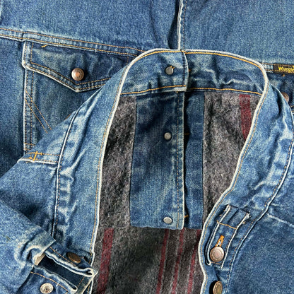 80s Blanket Lined Wrangler Denim Jacket- M