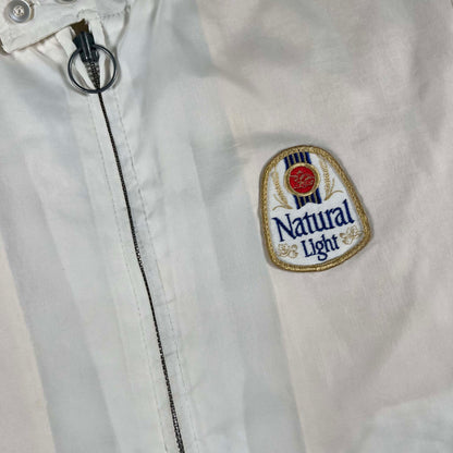 70s Patched Natty Light Fleece Lined Jacket- L