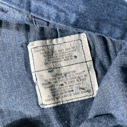 80s Seafarer Repaired Denim Bell Bottoms- 35x29