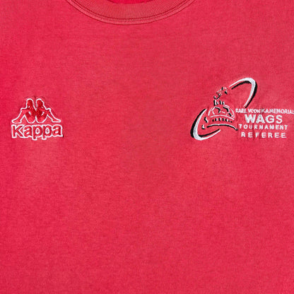 90s/00s Sun Faded Red Kappa WAGS Soccer Tee- L