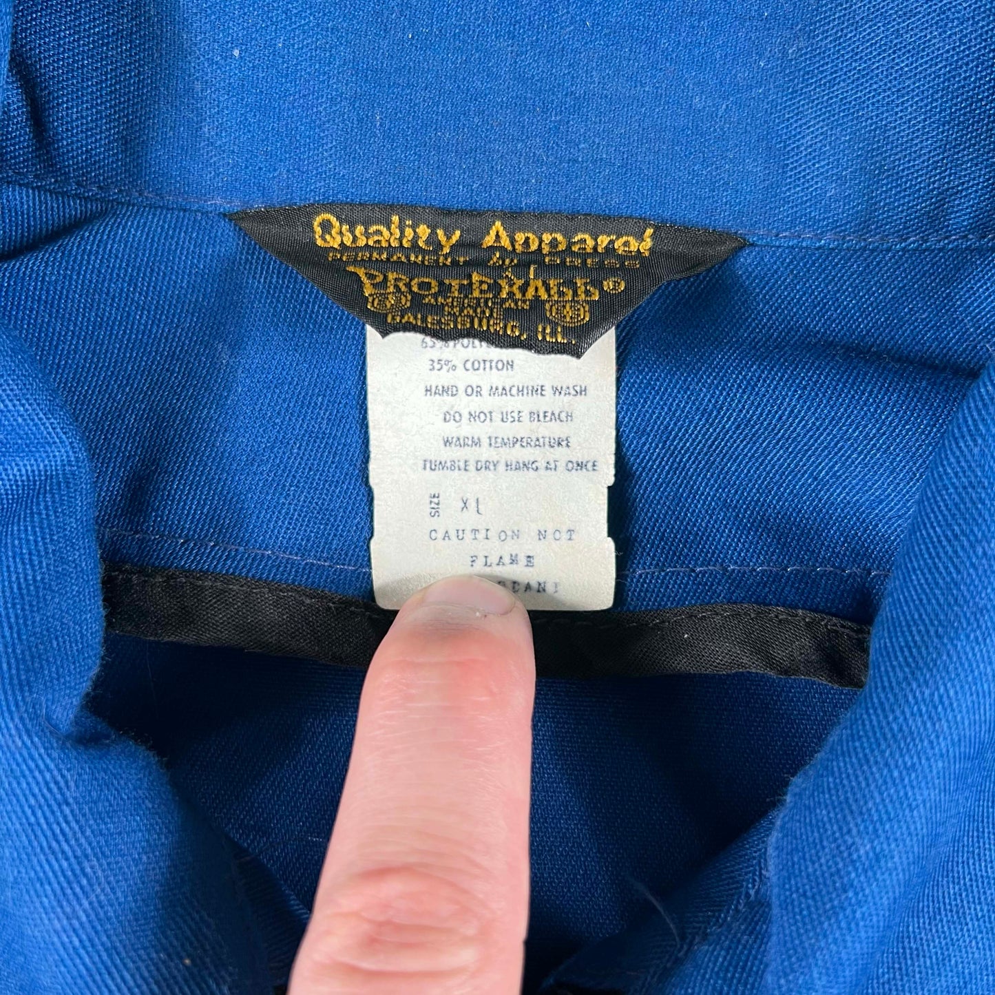 70s 'Carrier' Boxy Blue Work Jacket- XL