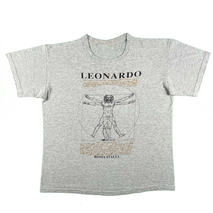 90s Leonardo Da Vinci Vitruvian Man Tee- XL