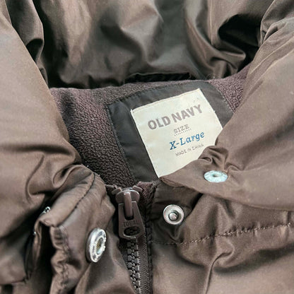 2010 Old Navy Chocolate Brown Puffer Jacket- M