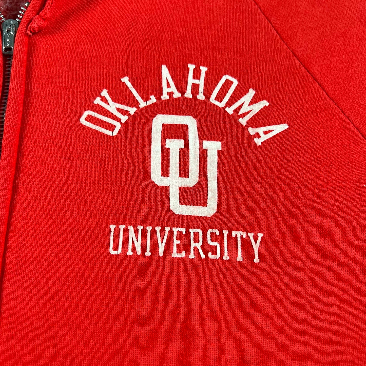 70s Oklahoma University Champion Blue Bar z/u Hoodie- M