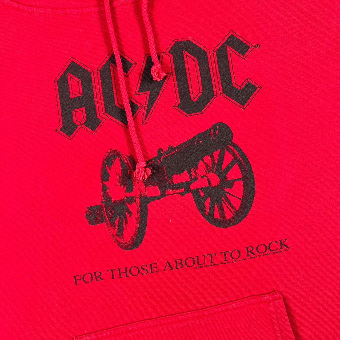 00s Red AC/DC Hoodie- M