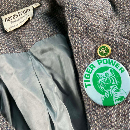 80s Nordstrom Grey Pin Blazer- XS