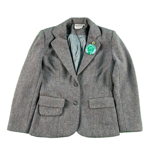 80s Nordstrom Grey Pin Blazer- XS