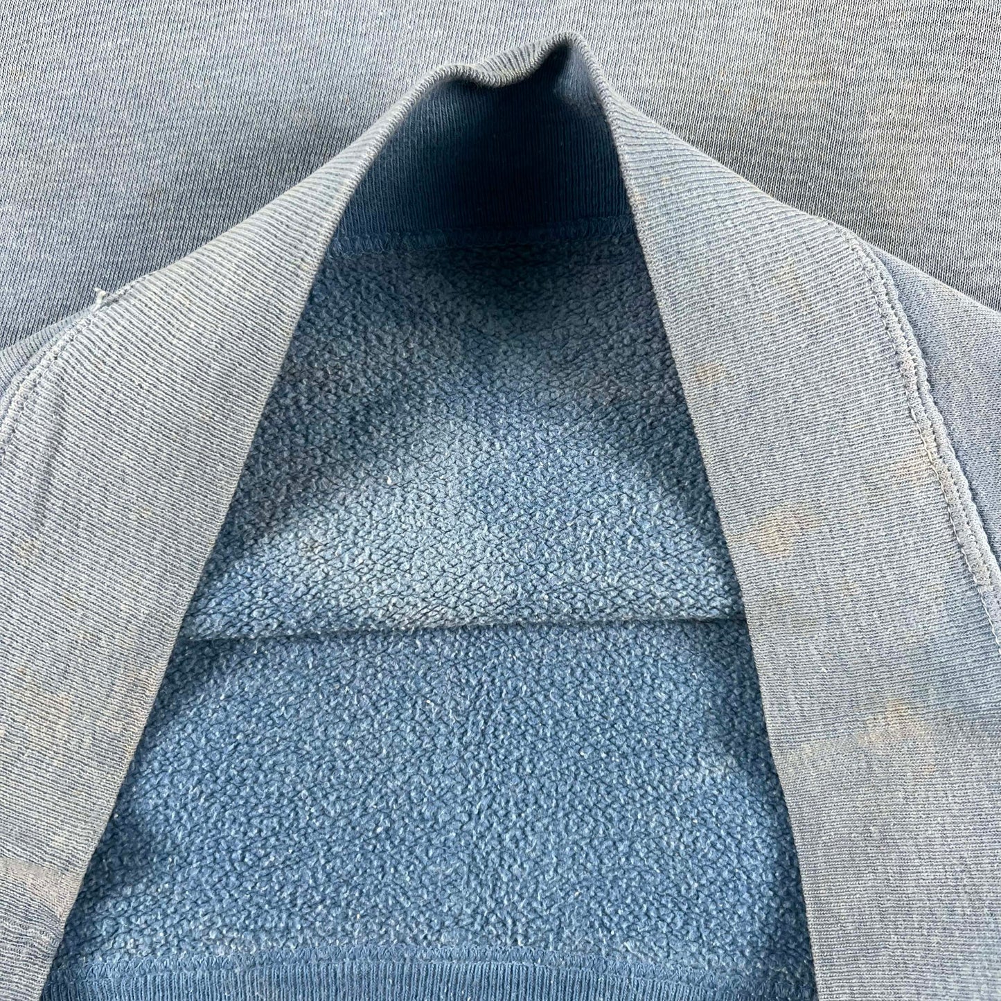 60s Sun Faded Blue Short Sleeve Sweatshirt- S