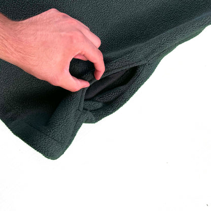 90s Lands' End Forest Green 1/4 Zip Fleece- XL