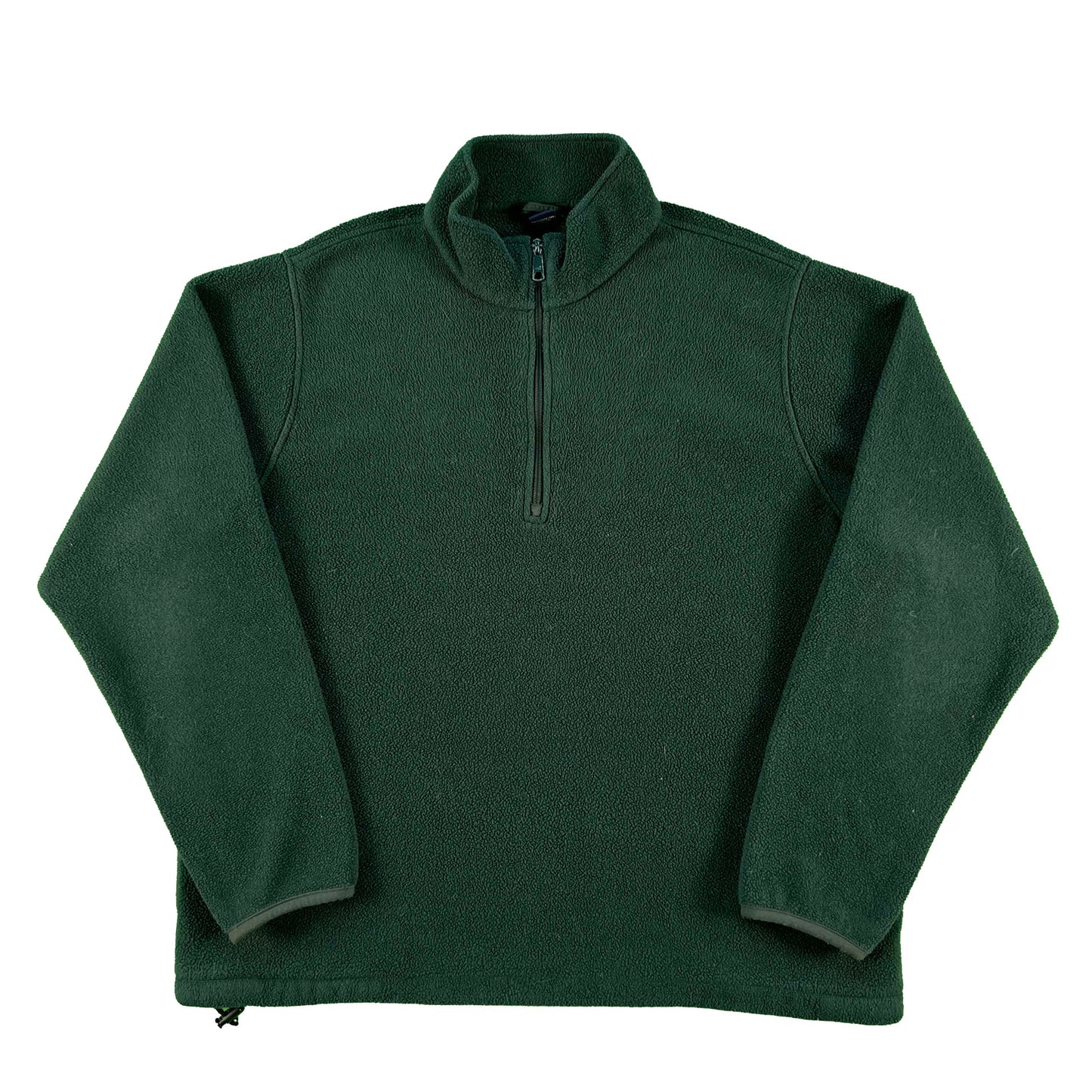 90s Lands' End Forest Green 1/4 Zip Fleece- XL
