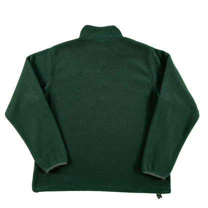 90s Lands' End Forest Green 1/4 Zip Fleece- XL