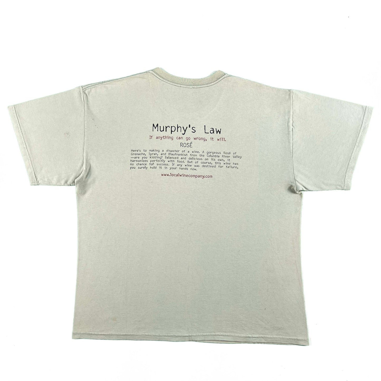 00s Murphy's Law Wine Tee- XL