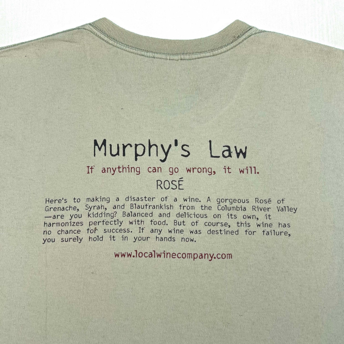 00s Murphy's Law Wine Tee- XL