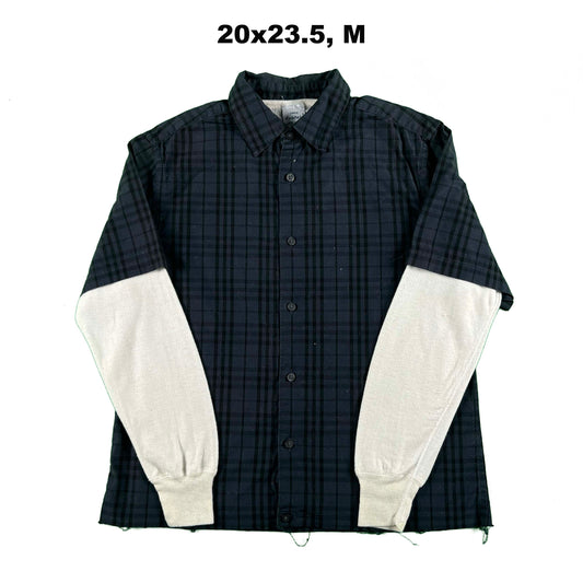 Vintage Gap Cropped Plaid Shirt & Waffle Knit Thermals- SELECT COMBO