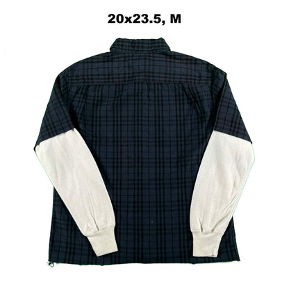 Vintage Gap Cropped Plaid Shirt & Waffle Knit Thermals- SELECT COMBO