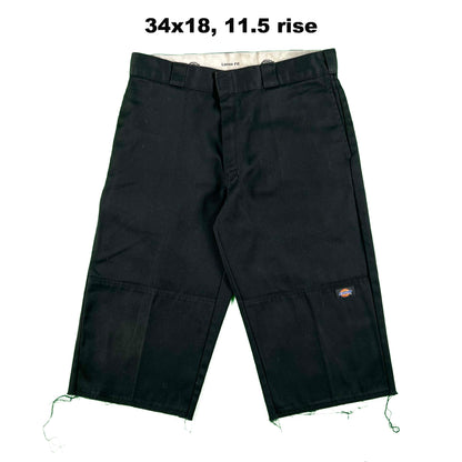 Dickies Black Double Knee Capris- SELECT PAIR