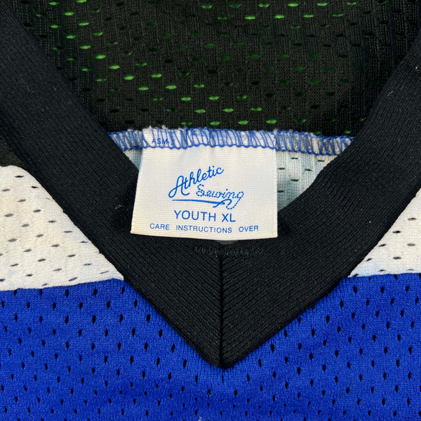 80s Alaska Mustang Blue Devils Mesh Hockey Jersey- S