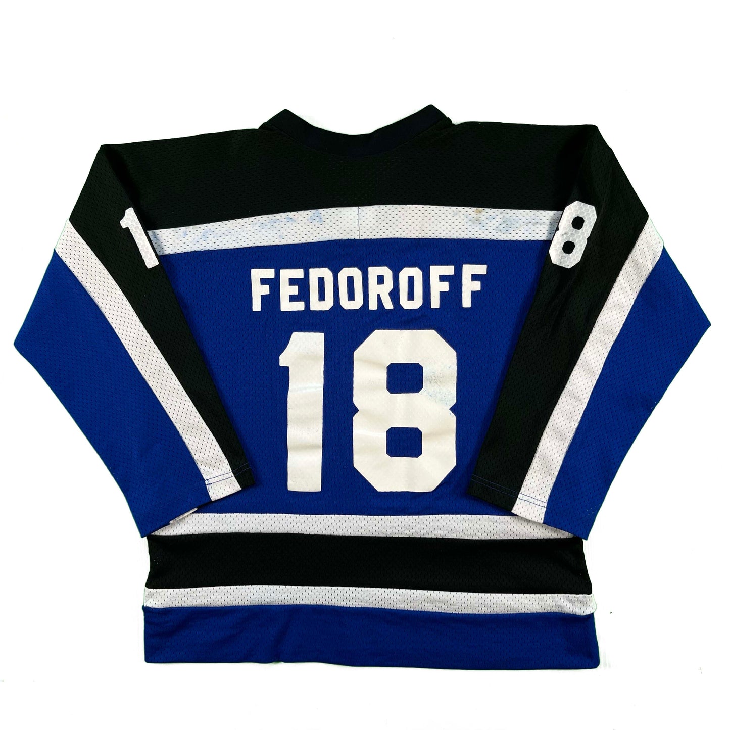 80s Alaska Mustang Blue Devils Mesh Hockey Jersey- S