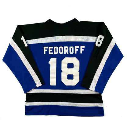 80s Alaska Mustang Blue Devils Mesh Hockey Jersey- S