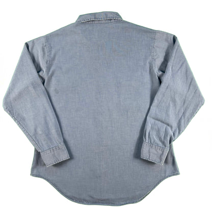 70s Thrashed USN Navy Chambray- L