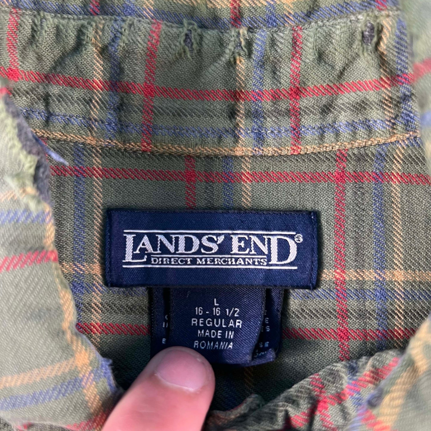 Vintage Lands' End 100% Cotton Flannel- SELECT SHIRT