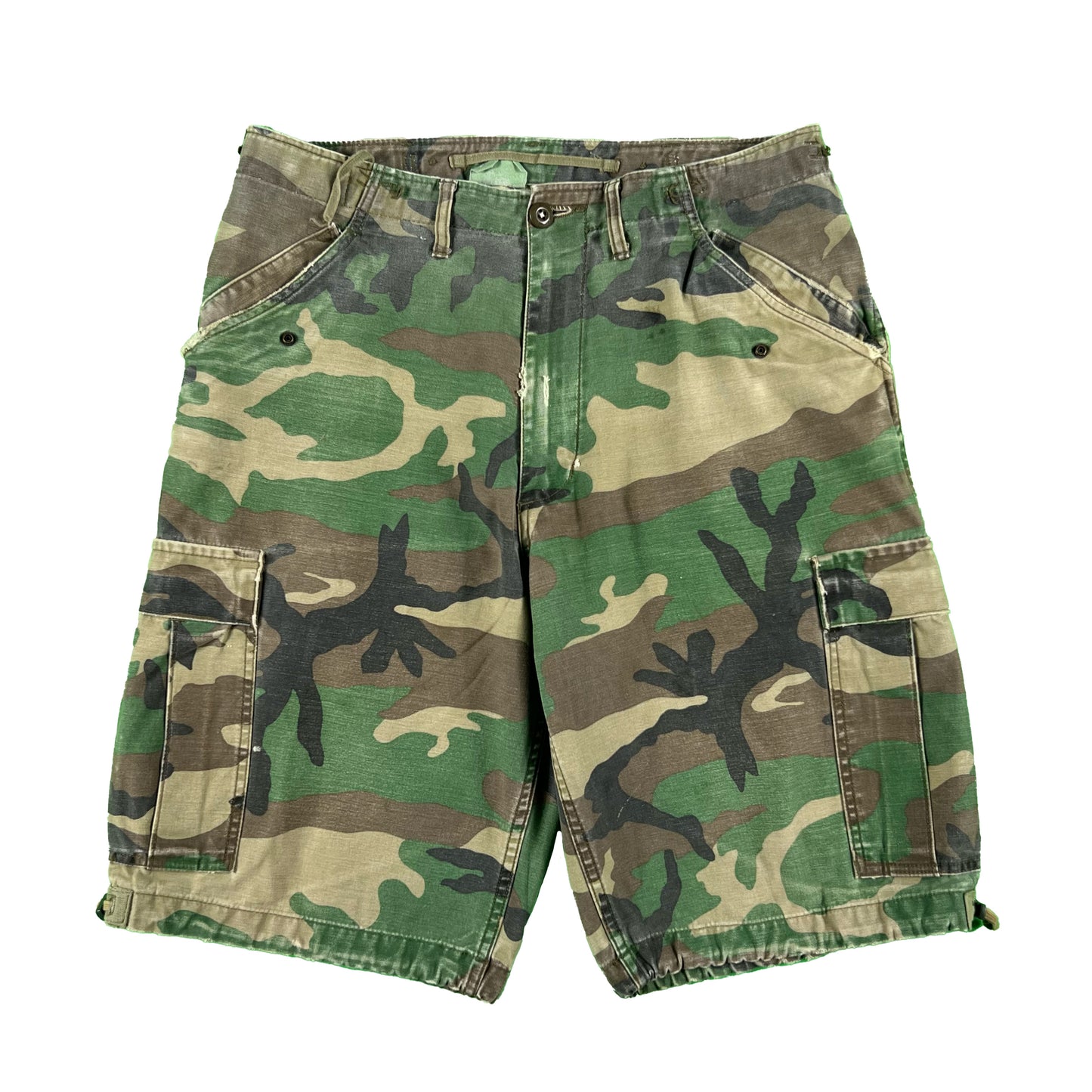 00s M-51 Woodland Camo Baggy Cargo Shorts- 33x10.5