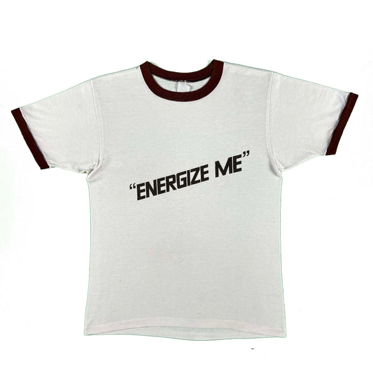 80s "Energize Me" Ringer Tee- M