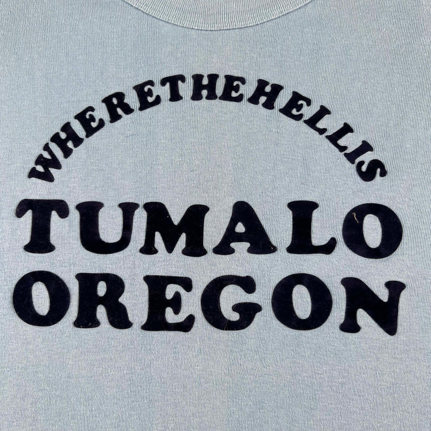 70s Where the Hell is Tumalo Oregon LS Tee- S