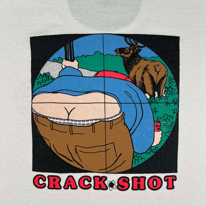 90s Elkaholic Crack Shot Tee- XL