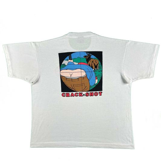 90s Elkaholic Crack Shot Tee- XL