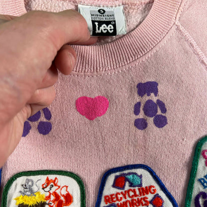 90s Patched Girl Scouts Sweatshirt- S