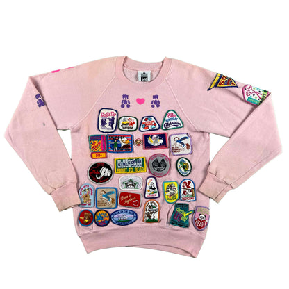 90s Patched Girl Scouts Sweatshirt- S