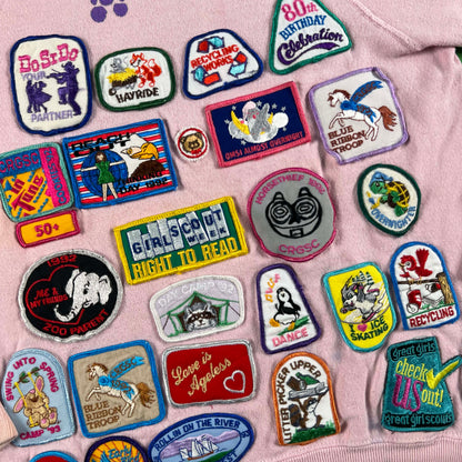 90s Patched Girl Scouts Sweatshirt- S