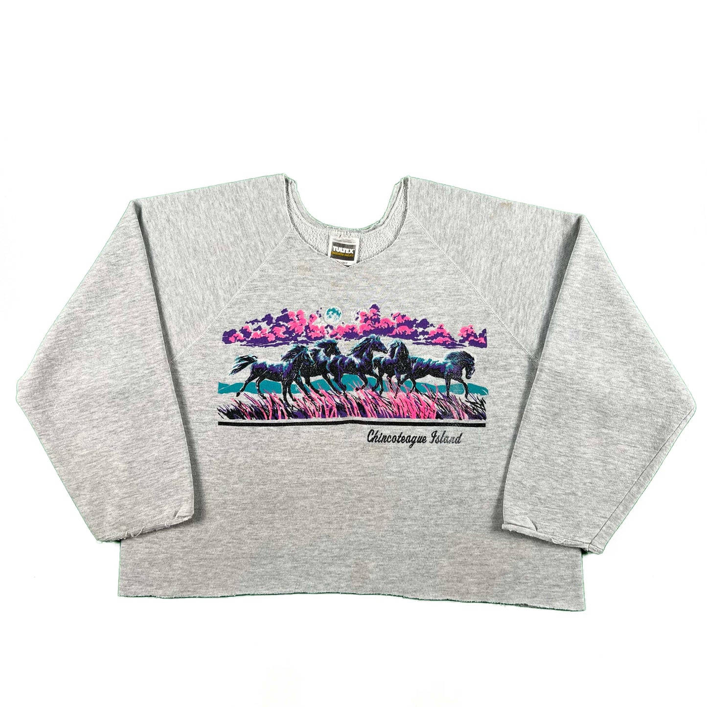 90s Cropped Chincoteague Island Ponies Sweatshirt- M