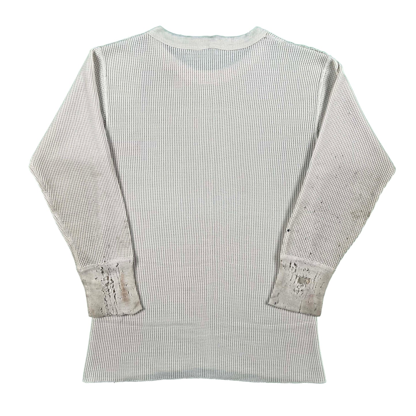 80s Thrashed Waffle Knit Thermal- M