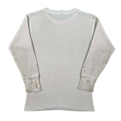 80s Thrashed Waffle Knit Thermal- M