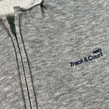80s Hoodless Track & Court Zip Up Hoodie- L