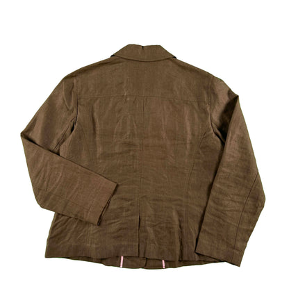 00s Lands' End 4 Pocket Linen Jacket- M