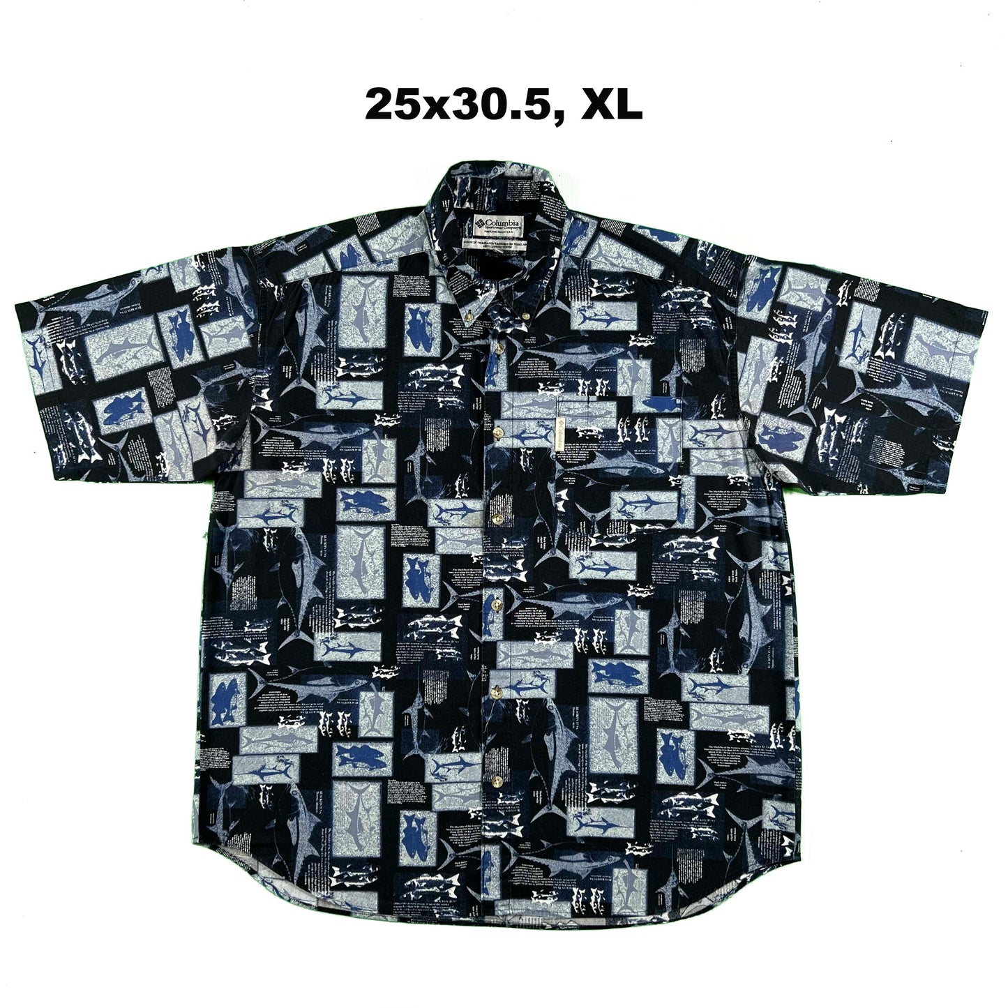 90s/00s Columbia Fish Print Button Up Shirts- SELECT SHIRT