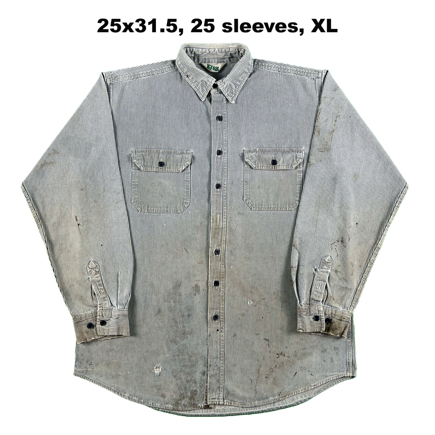 Vintage Hickory Stripe Button Up Work Shirts- SELECT SHIRT