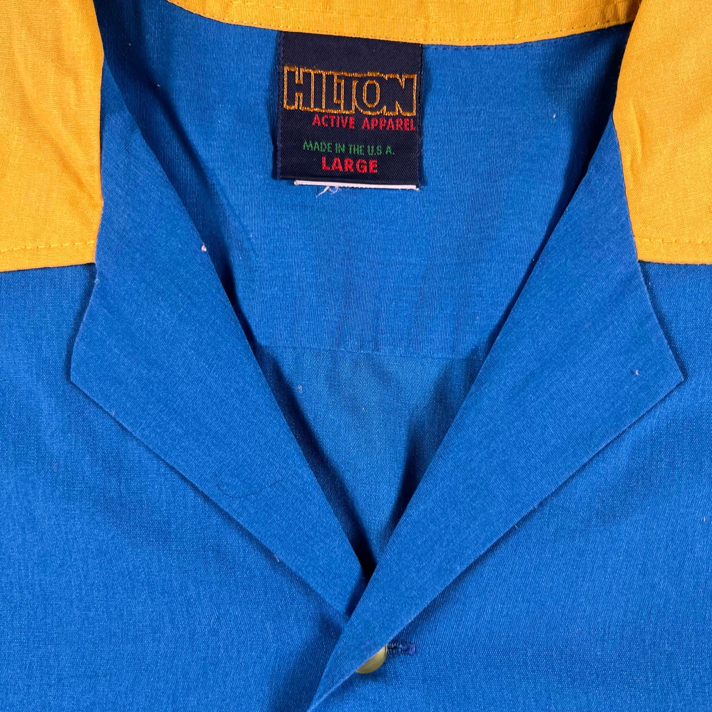 80s Pinned Hilton Bowling Shirt- L